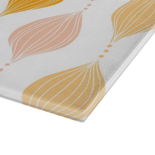 Abstrakter goldener ogee Musterhintergrund Schneidebrett (Ecke)
