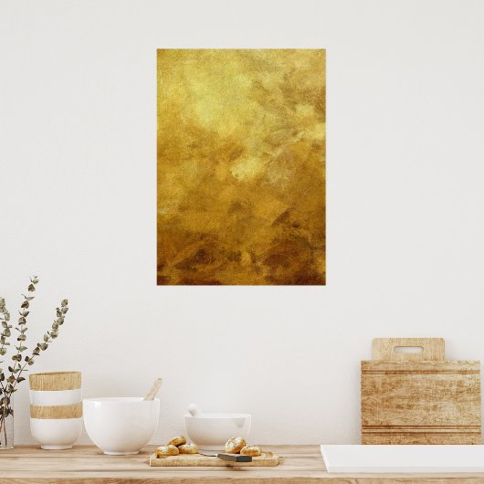 abstrakter, goldfarbener Hintergrund Poster (Küche)