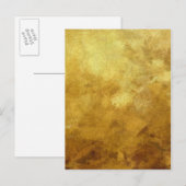 abstrakter, goldfarbener Hintergrund Postkarte (Vorne/Hinten)