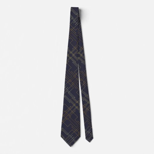 Abstrakter Goldfoil Neck Tie Krawatte (Vorderseite)