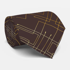 Abstrakter Goldfoil Neck Tie Krawatte