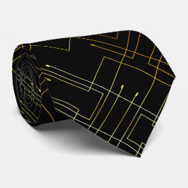 Abstrakter Goldfoil Neck Tie Krawatte