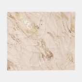 Abstrakter Goldmarmor mit Glitzer-Wellen Fleecedecke (Vorderseite (Horizontal))