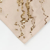 Abstrakter Goldmarmor mit Glitzer-Wellen Fleecedecke (Ecke)
