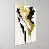 Abstrakter Goldmarmor und schwarze Tropfen Foliendrucke (Ablage )