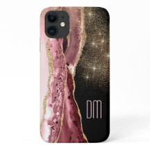 Abstrakter Goldstar-Glitzer-Monogramm