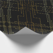 Abstrakter Goldstreifen Geschenkpapier (Ecke)