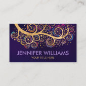 Abstrakter Goldwirbelarm - farbenfrohe Blätter Visitenkarte (Vorderseite)