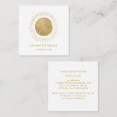 Abstrakter Goldzirkel Quadratische Visitenkarte (Vorne/Hinten)