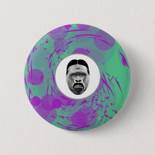 Abstrakter Gorilla-Button Button (Vorderseite)