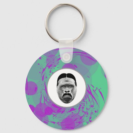 Abstrakter Gorilla-Schlüsselanhänger Schlüsselanhänger (Vorderseite)