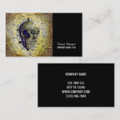 Abstrakter gotisch gestanzter Glasschädel Visitenkarte (Vorne/Hinten)