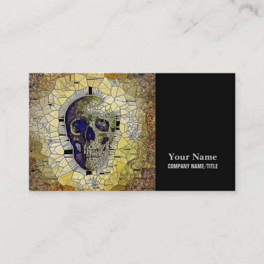 Abstrakter gotisch gestanzter Glasschädel Visitenkarte (Vorderseite)