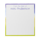 Abstrakter Gradientenlavender Notizblock (Vorderseite)