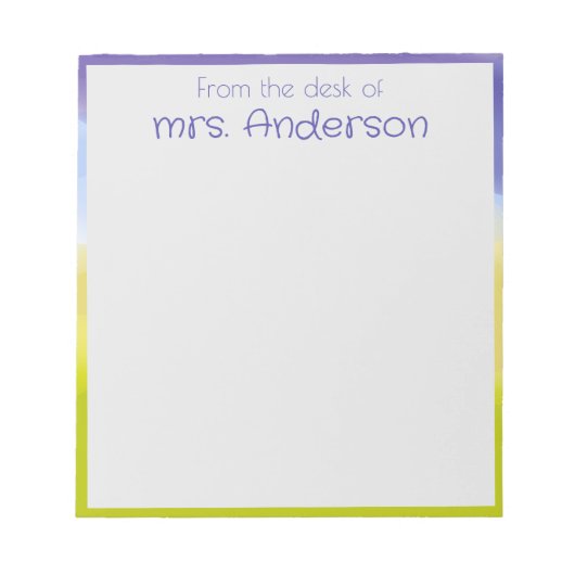 Abstrakter Gradientenlavender Notizblock (Vorderseite)