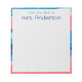 Abstrakter Gradientenstreifen Notizblock (Vorderseite)