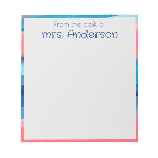 Abstrakter Gradientenstreifen Notizblock (Vorderseite)