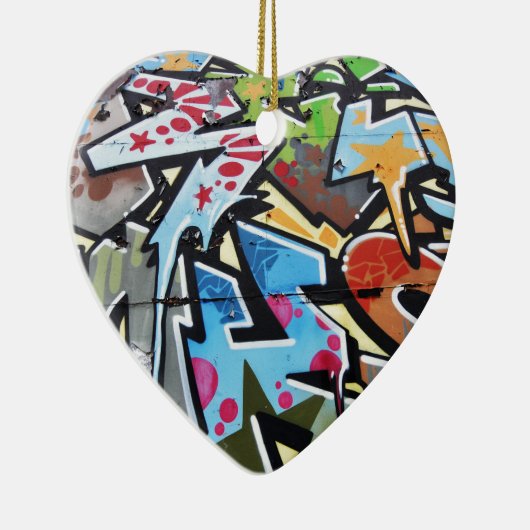 Abstrakter Graffiti Keramik Ornament (Rechts)