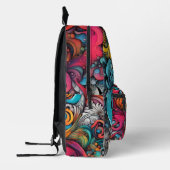 Abstrakter Graffiti-Muster Splash Art Bedruckter Rucksack (Links)