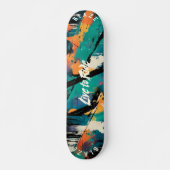Abstrakter Graffiti Pop Art Collection Skateboard (Vorne)