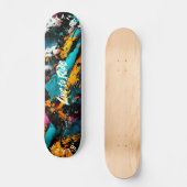 Abstrakter Graffiti Pop Art Collection Skateboard (Vorderseite)