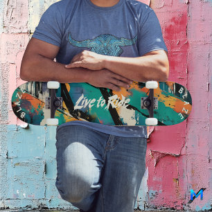 Abstrakter Graffiti Pop Art Collection Skateboard