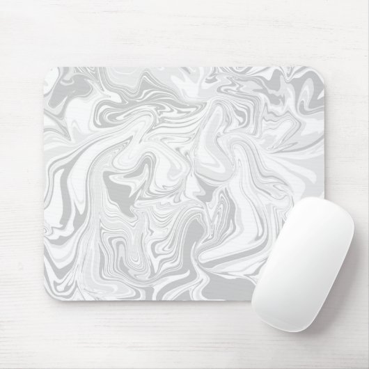 Abstrakter grauer abstrakter Marmorentwurf Mousepad (Mit Mouse)