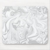 Abstrakter grauer abstrakter Marmorentwurf Mousepad (Vorne)
