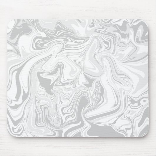 Abstrakter grauer abstrakter Marmorentwurf Mousepad (Vorne)