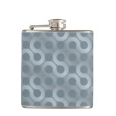 Abstrakter grauer Flusshintergrund Flachmann (Vorderseite)