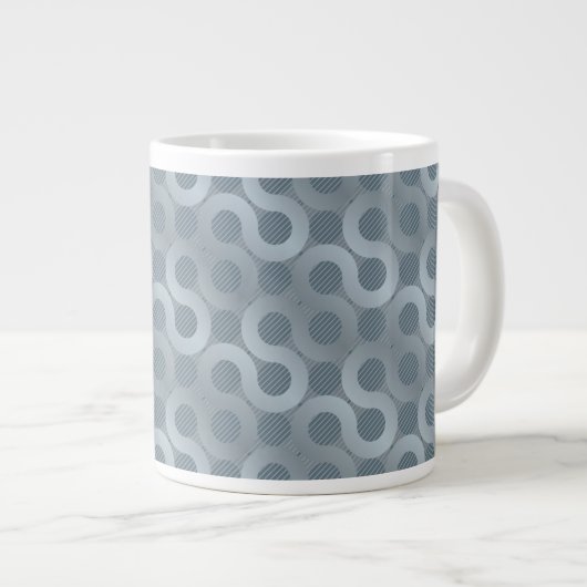 Abstrakter grauer Flusshintergrund Jumbo-Tasse (Vorderseite Rechts)