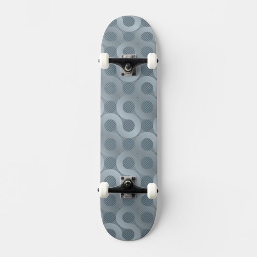 Abstrakter grauer Flusshintergrund Skateboard (Vorderseite)