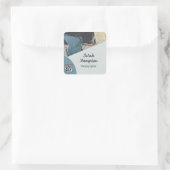 Abstrakter Graugrauer QR-Code für gemischte Medien Quadratischer Aufkleber (Tasche)