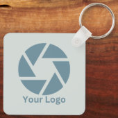 Abstrakter Graugrauer QR-Code für gemischte Medien Schlüsselanhänger (Rückseite)