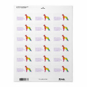 Abstrakter Großhund Adressaufkleber (Vorne)