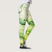 Abstrakter grüner Granit Leggings (Rechts)