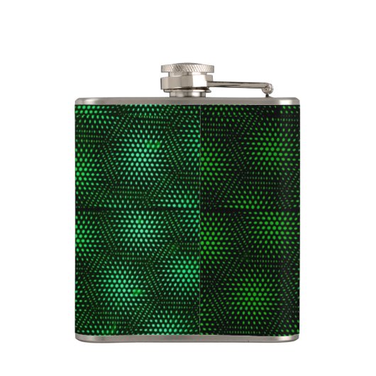 Abstrakter grüner Hintergrund Flachmann (Rückseite)