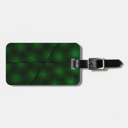 Abstrakter grüner Hintergrund Gepäckanhänger (Vorderseite horizontal)