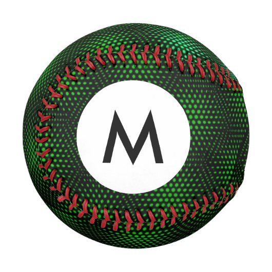 Abstrakter grüner Hintergrund mit Monogramm Baseball (Vorderseite Links)