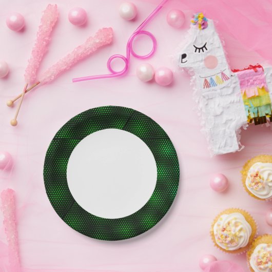 Abstrakter Grüner Hintergrund Pappteller (Party)