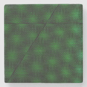 Abstrakter grüner Hintergrund Steinuntersetzer (Vorderseite)