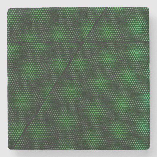 Abstrakter grüner Hintergrund Steinuntersetzer (Vorderseite)