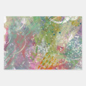 Abstrakter grüner Jeden Anlaß Geschenkpapier Set (Vorderseite 3)