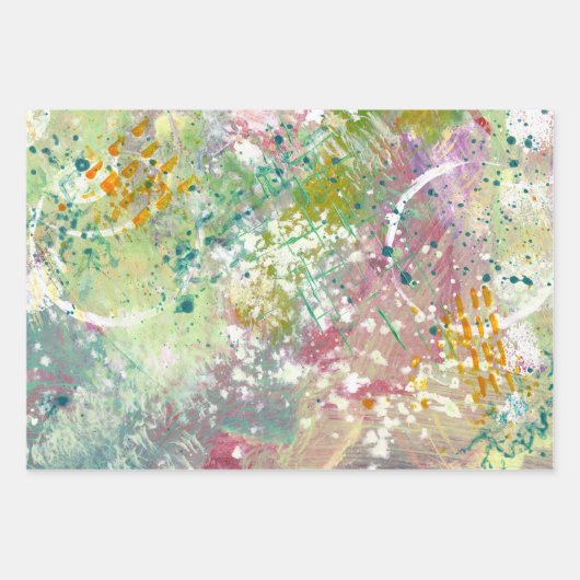 Abstrakter grüner Jeden Anlaß Geschenkpapier Set (Vorderseite 2)