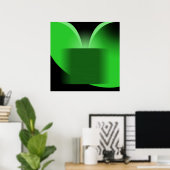 Abstrakter Grüner Luxus mit Black AP0004 Poster (Heimbüro)