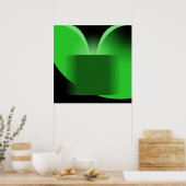 Abstrakter Grüner Luxus mit Black AP0004 Poster (Küche)