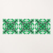 Abstrakter grüner Mandala-Psychedelischer Schmette Yogamatte (Vorderseite (Horizontal))