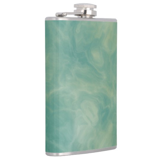 abstrakter grüner Marmor Flachmann (Rechts)