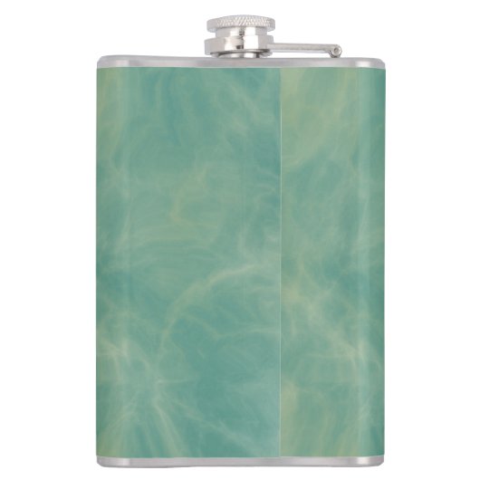 abstrakter grüner Marmor Flachmann (Rückseite)