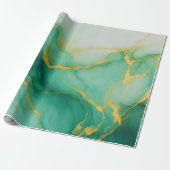Abstrakter grüner Marmor Geschenkpapier (Ungerollt)